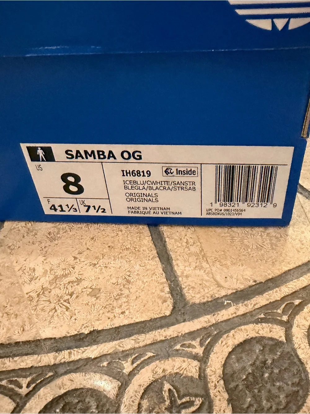 adidas Samba OG Sneakers in Light Blue and White